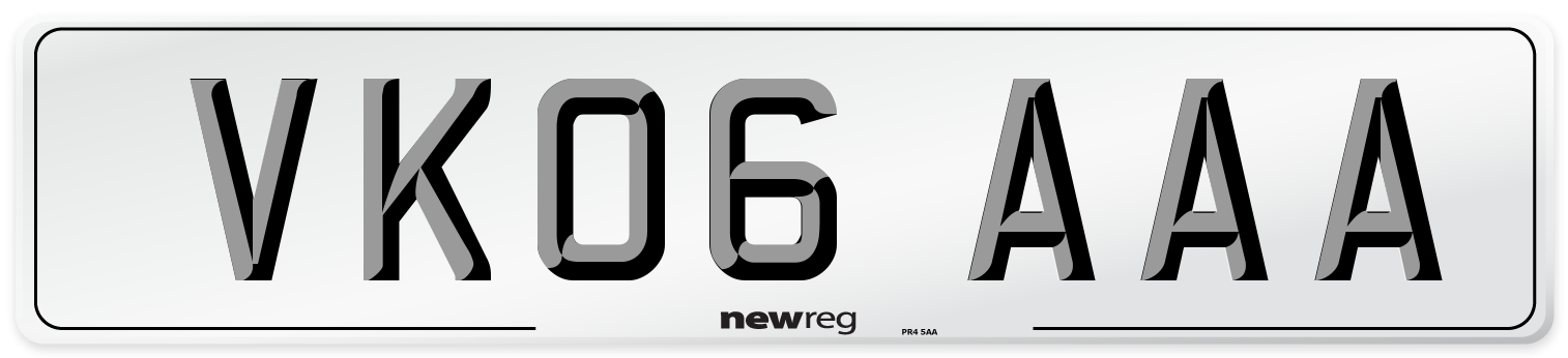 VK06 AAA Number Plate from New Reg
